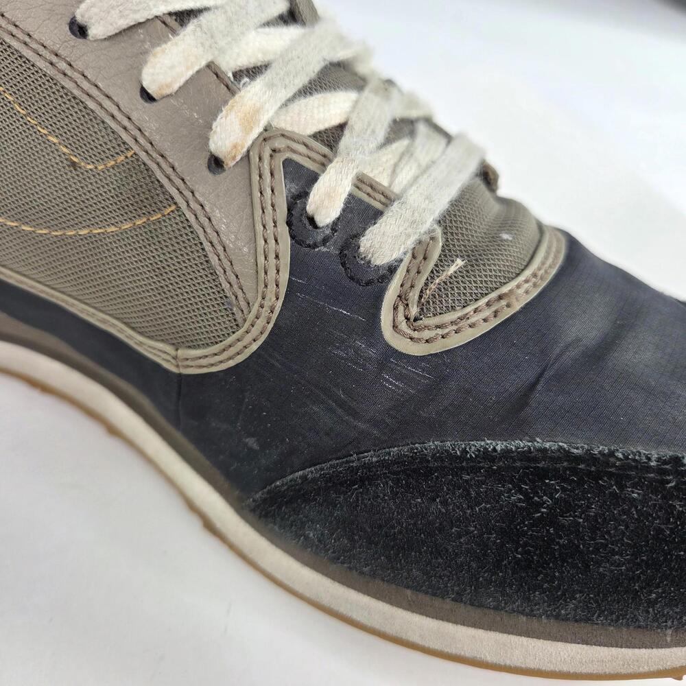 Diesel Aramis Sneakers US 9.5 Mens Black Olive Leather Y2K Vintage Casual Shoes - Picture 11 of 11